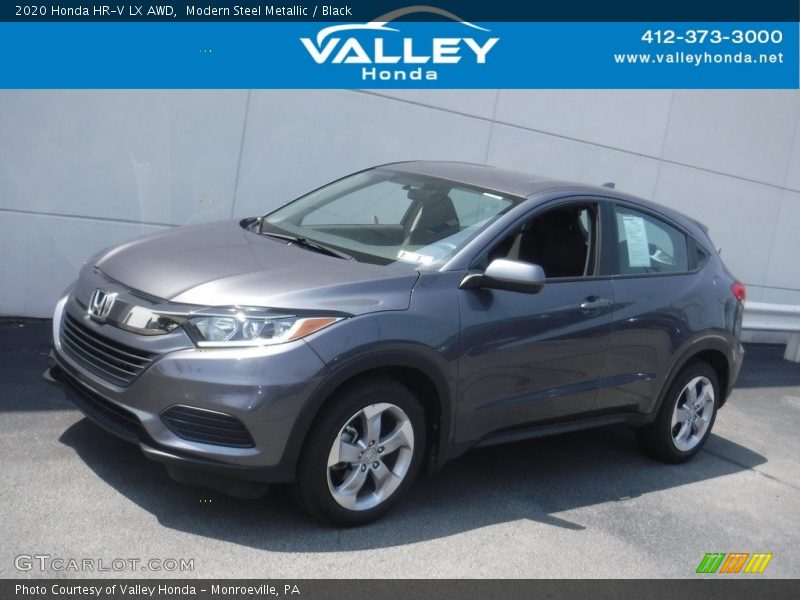Modern Steel Metallic / Black 2020 Honda HR-V LX AWD