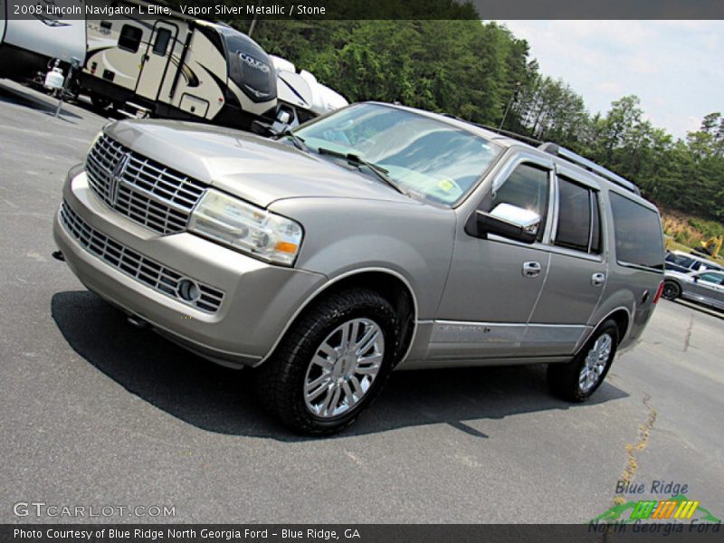 Vapor Silver Metallic / Stone 2008 Lincoln Navigator L Elite