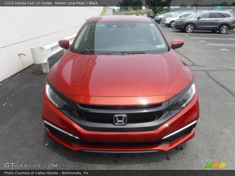 Molten Lava Pearl / Black 2020 Honda Civic LX Sedan