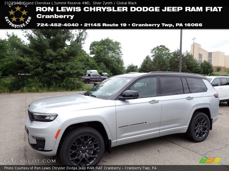 Silver Zynith / Global Black 2023 Jeep Grand Cherokee L Summit Reserve 4WD
