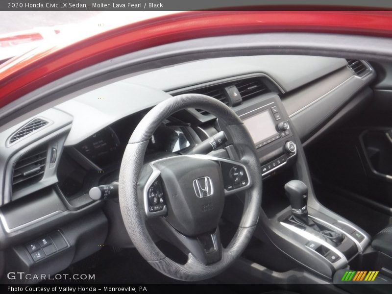 Molten Lava Pearl / Black 2020 Honda Civic LX Sedan