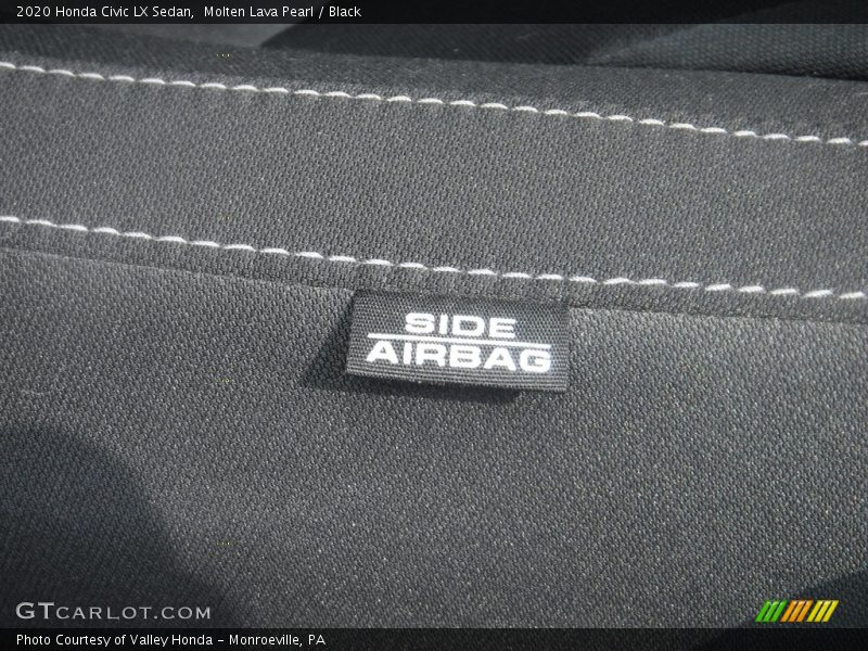 Molten Lava Pearl / Black 2020 Honda Civic LX Sedan