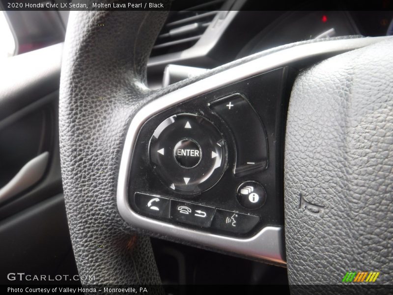 Molten Lava Pearl / Black 2020 Honda Civic LX Sedan