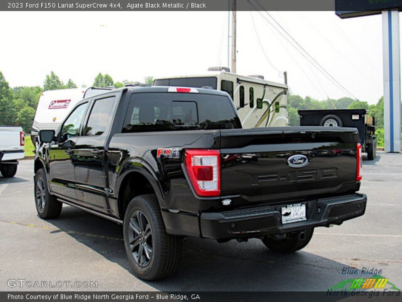 Agate Black Metallic / Black 2023 Ford F150 Lariat SuperCrew 4x4
