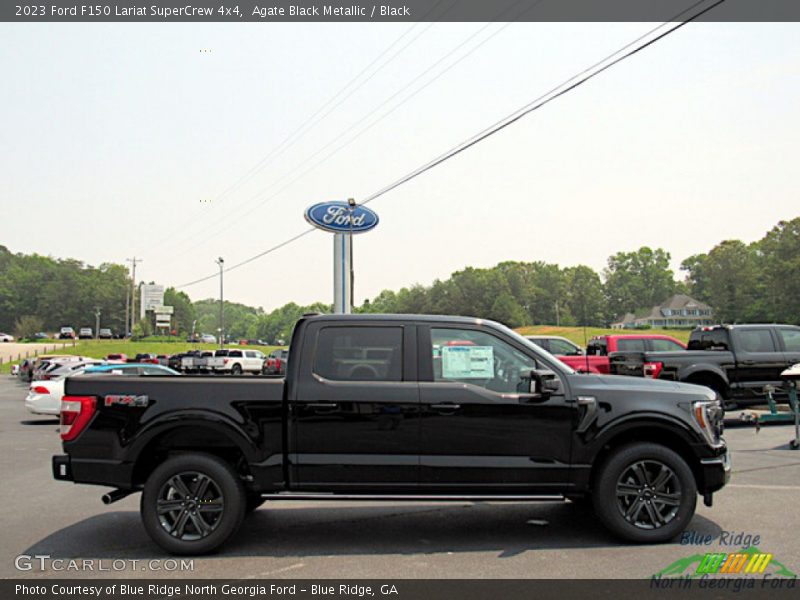 Agate Black Metallic / Black 2023 Ford F150 Lariat SuperCrew 4x4