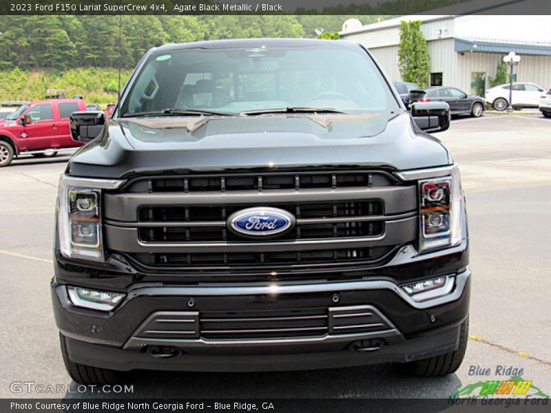 Agate Black Metallic / Black 2023 Ford F150 Lariat SuperCrew 4x4
