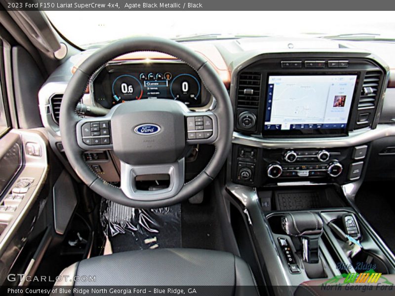 Agate Black Metallic / Black 2023 Ford F150 Lariat SuperCrew 4x4