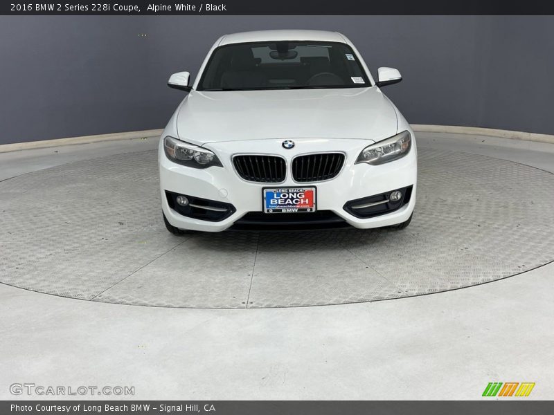 Alpine White / Black 2016 BMW 2 Series 228i Coupe
