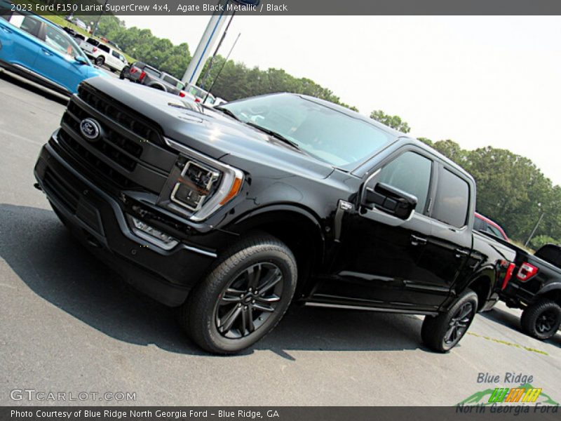 Agate Black Metallic / Black 2023 Ford F150 Lariat SuperCrew 4x4