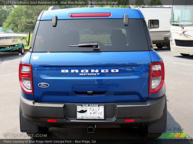 Atlas Blue Metallic / Ebony/Active Orange 2023 Ford Bronco Sport Badlands 4x4