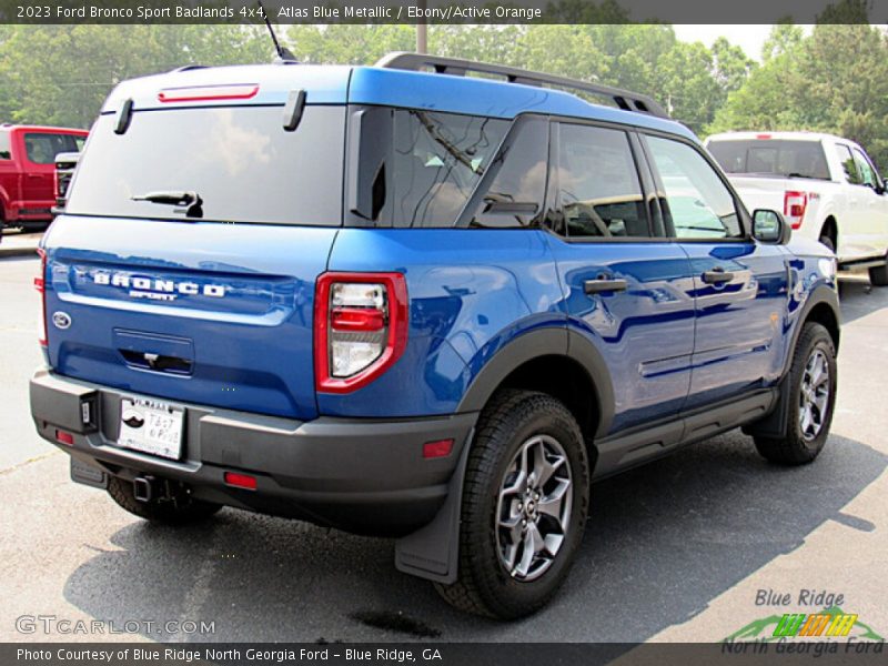 Atlas Blue Metallic / Ebony/Active Orange 2023 Ford Bronco Sport Badlands 4x4