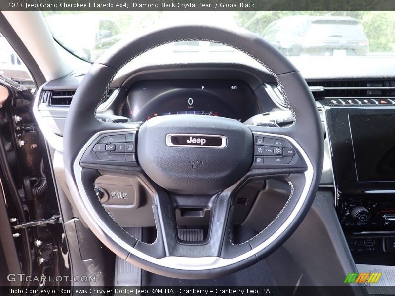 Diamond Black Crystal Pearl / Global Black 2023 Jeep Grand Cherokee L Laredo 4x4