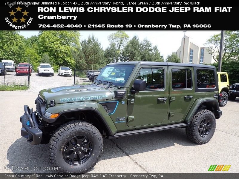 Sarge Green / 20th Anniversary Red/Black 2023 Jeep Wrangler Unlimited Rubicon 4XE 20th Anniversary Hybrid