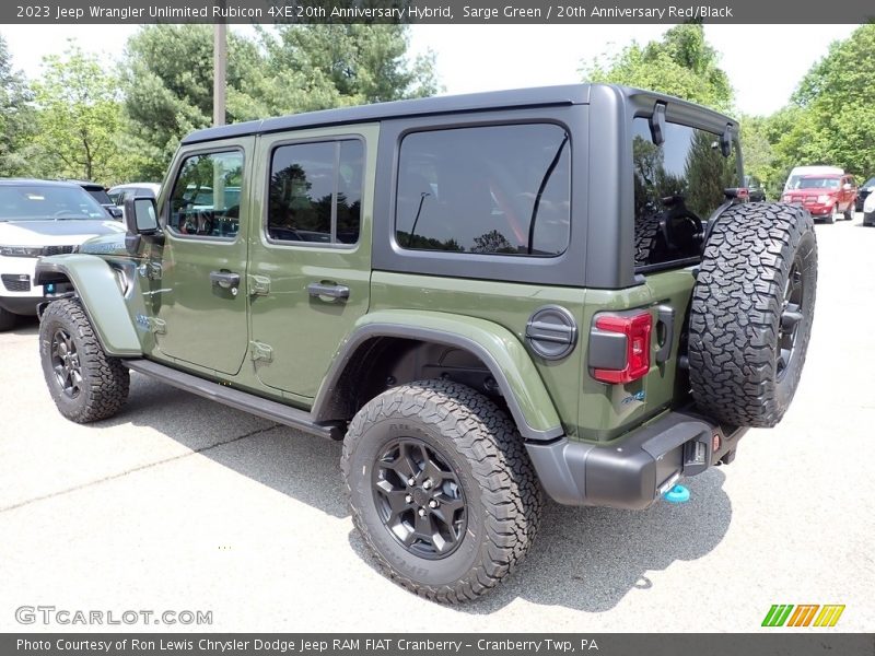 Sarge Green / 20th Anniversary Red/Black 2023 Jeep Wrangler Unlimited Rubicon 4XE 20th Anniversary Hybrid