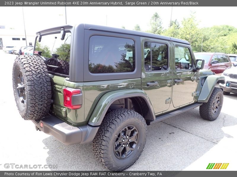 Sarge Green / 20th Anniversary Red/Black 2023 Jeep Wrangler Unlimited Rubicon 4XE 20th Anniversary Hybrid