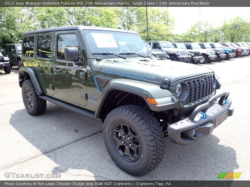 Front 3/4 View of 2023 Wrangler Unlimited Rubicon 4XE 20th Anniversary Hybrid
