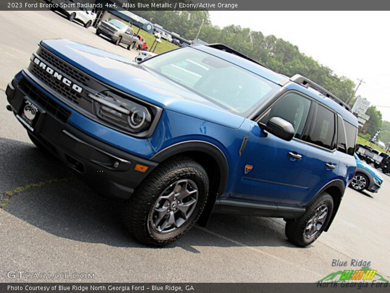 Atlas Blue Metallic / Ebony/Active Orange 2023 Ford Bronco Sport Badlands 4x4