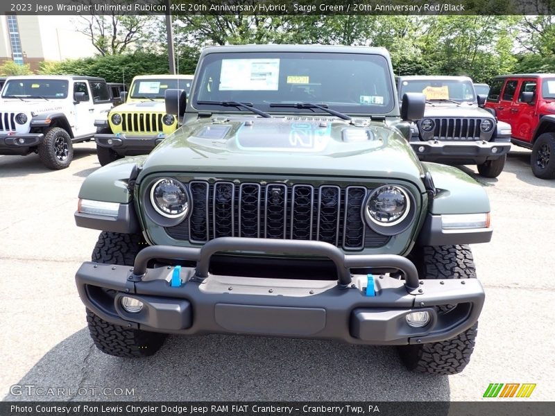 Sarge Green / 20th Anniversary Red/Black 2023 Jeep Wrangler Unlimited Rubicon 4XE 20th Anniversary Hybrid