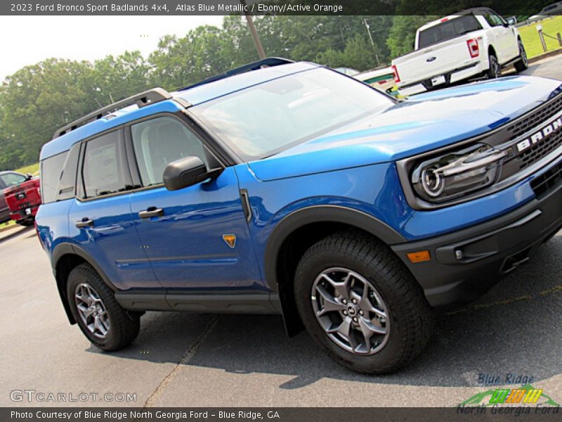 Atlas Blue Metallic / Ebony/Active Orange 2023 Ford Bronco Sport Badlands 4x4