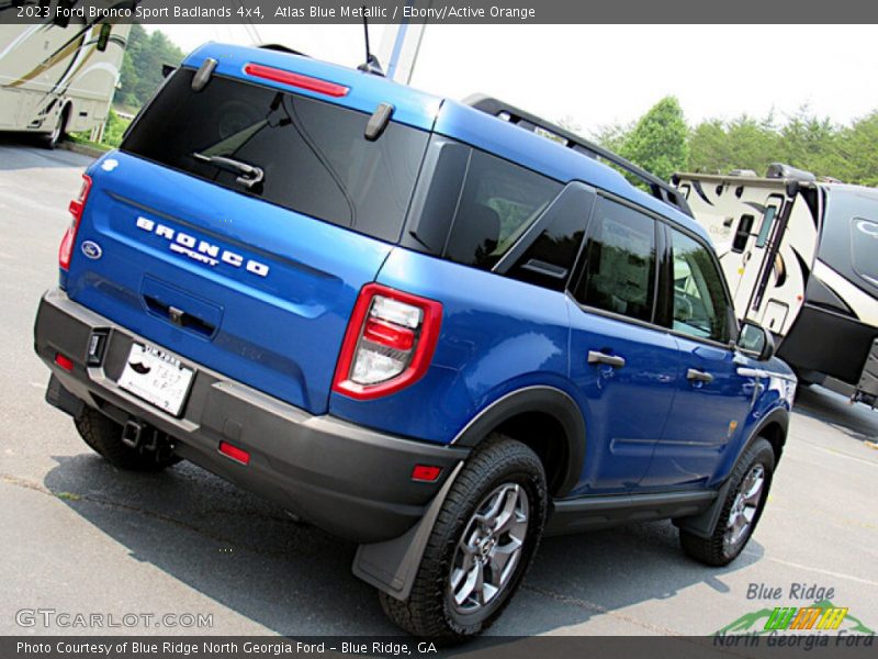 Atlas Blue Metallic / Ebony/Active Orange 2023 Ford Bronco Sport Badlands 4x4