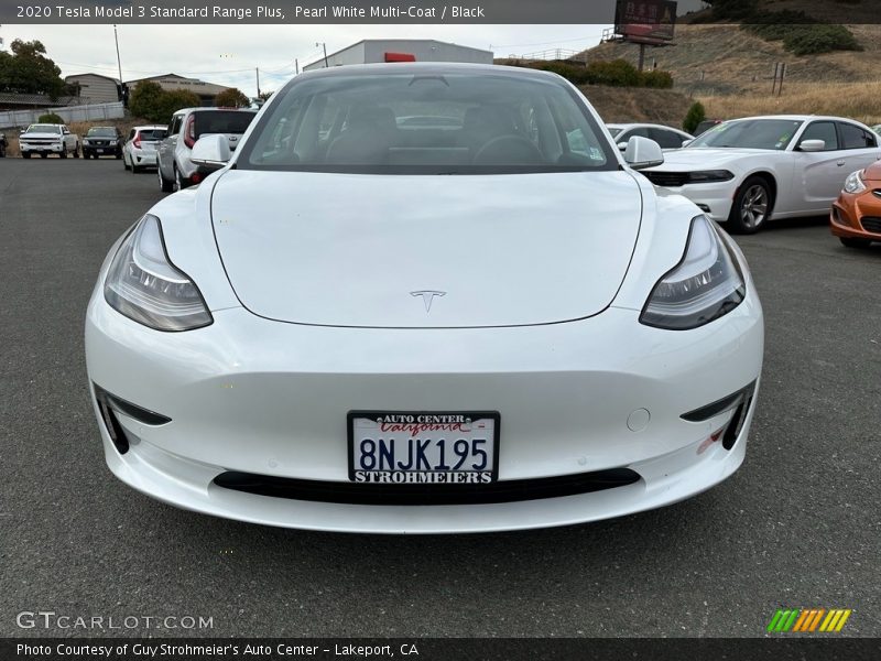Pearl White Multi-Coat / Black 2020 Tesla Model 3 Standard Range Plus