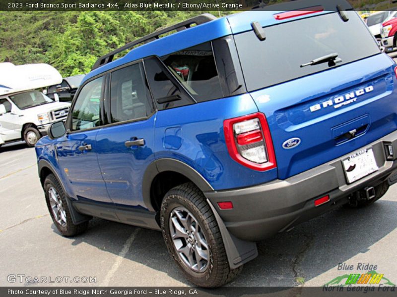 Atlas Blue Metallic / Ebony/Active Orange 2023 Ford Bronco Sport Badlands 4x4