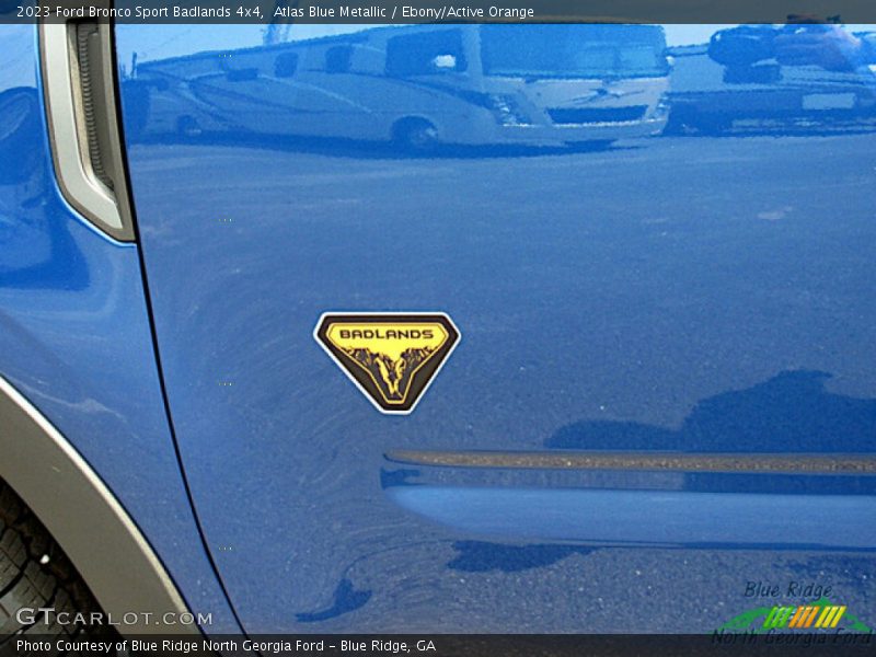 Atlas Blue Metallic / Ebony/Active Orange 2023 Ford Bronco Sport Badlands 4x4