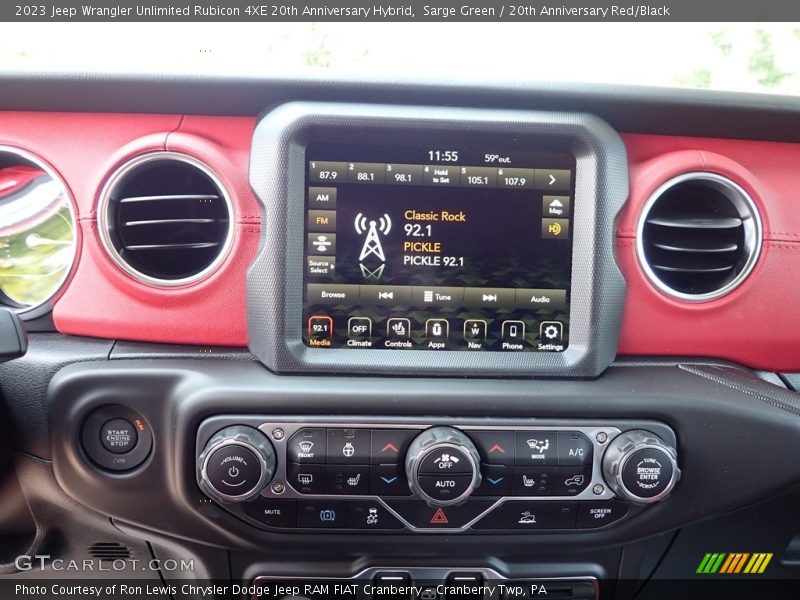 Controls of 2023 Wrangler Unlimited Rubicon 4XE 20th Anniversary Hybrid
