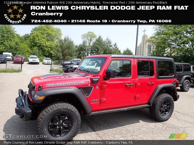 Firecracker Red / 20th Anniversary Red/Black 2023 Jeep Wrangler Unlimited Rubicon 4XE 20th Anniversary Hybrid