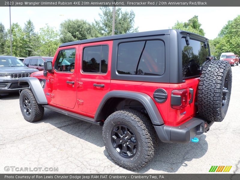 Firecracker Red / 20th Anniversary Red/Black 2023 Jeep Wrangler Unlimited Rubicon 4XE 20th Anniversary Hybrid