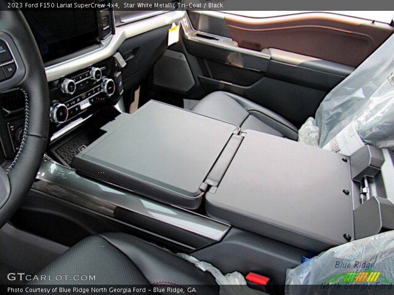 Star White Metallic Tri-Coat / Black 2023 Ford F150 Lariat SuperCrew 4x4