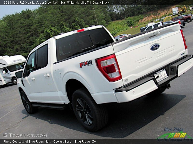 Star White Metallic Tri-Coat / Black 2023 Ford F150 Lariat SuperCrew 4x4