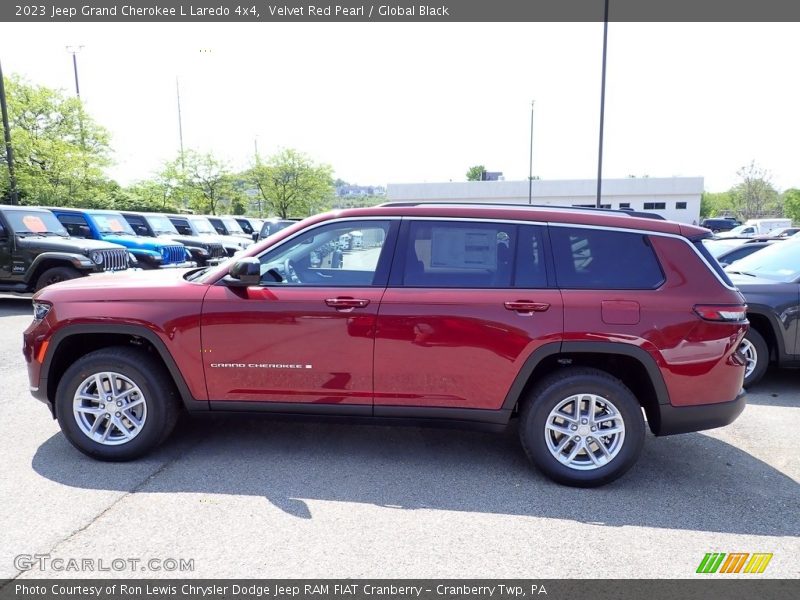 Velvet Red Pearl / Global Black 2023 Jeep Grand Cherokee L Laredo 4x4