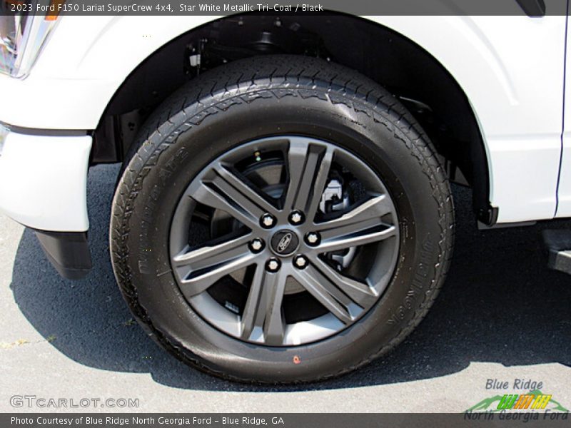 Star White Metallic Tri-Coat / Black 2023 Ford F150 Lariat SuperCrew 4x4