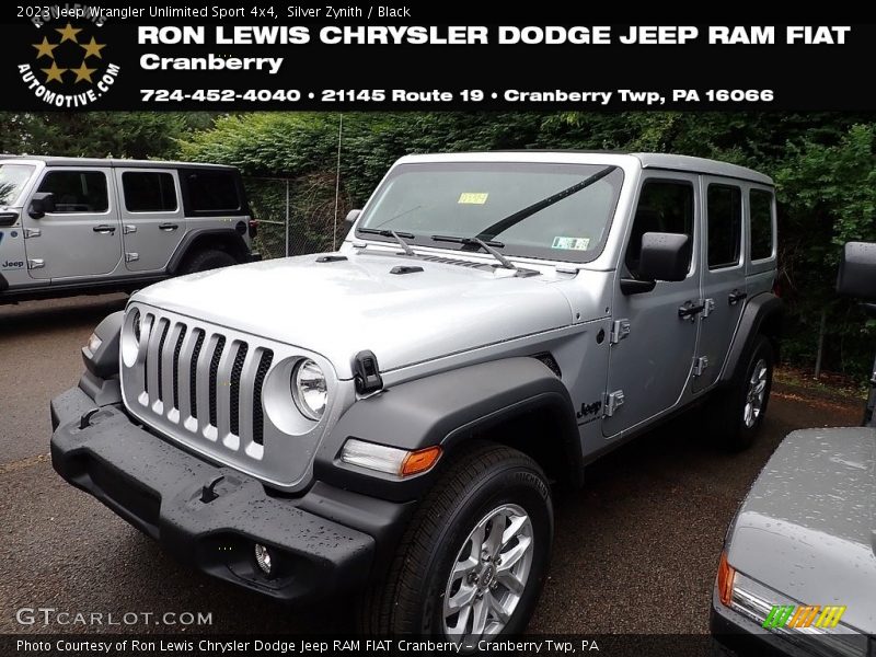 Silver Zynith / Black 2023 Jeep Wrangler Unlimited Sport 4x4