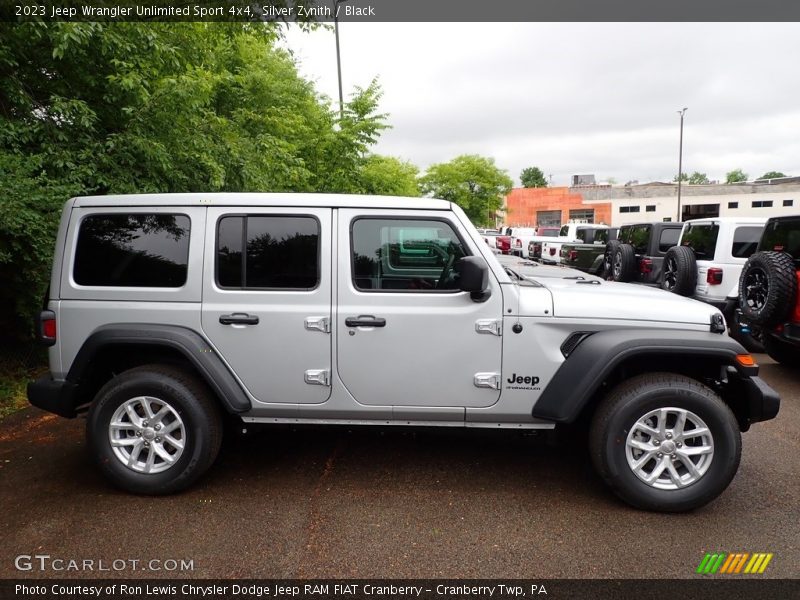 Silver Zynith / Black 2023 Jeep Wrangler Unlimited Sport 4x4
