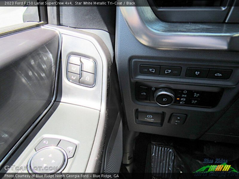 Star White Metallic Tri-Coat / Black 2023 Ford F150 Lariat SuperCrew 4x4