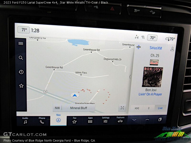 Star White Metallic Tri-Coat / Black 2023 Ford F150 Lariat SuperCrew 4x4