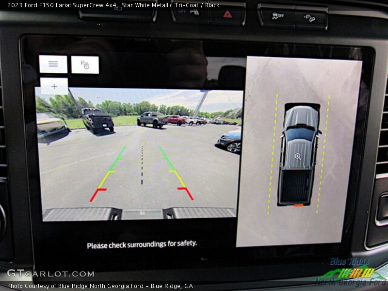 Star White Metallic Tri-Coat / Black 2023 Ford F150 Lariat SuperCrew 4x4