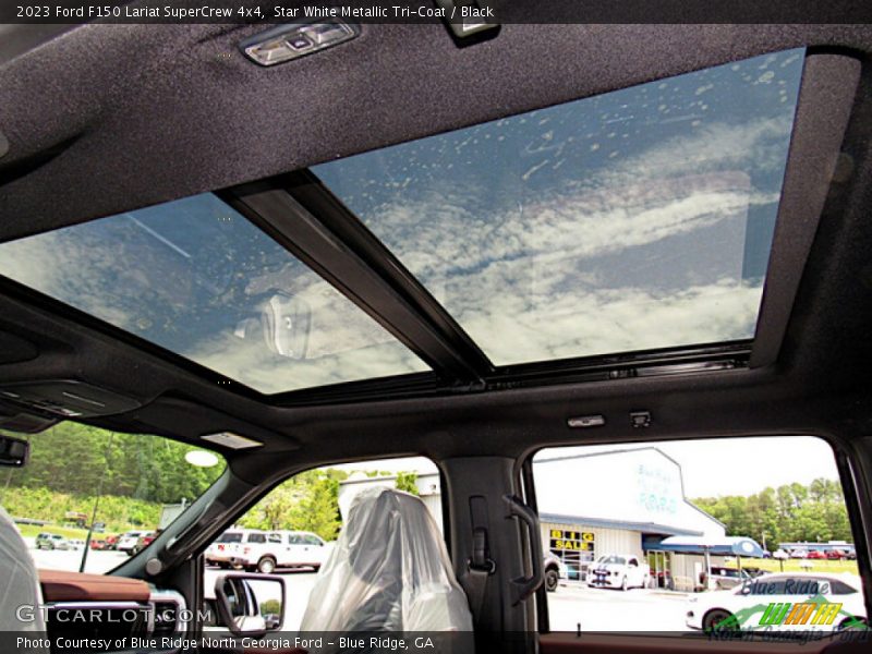 Star White Metallic Tri-Coat / Black 2023 Ford F150 Lariat SuperCrew 4x4