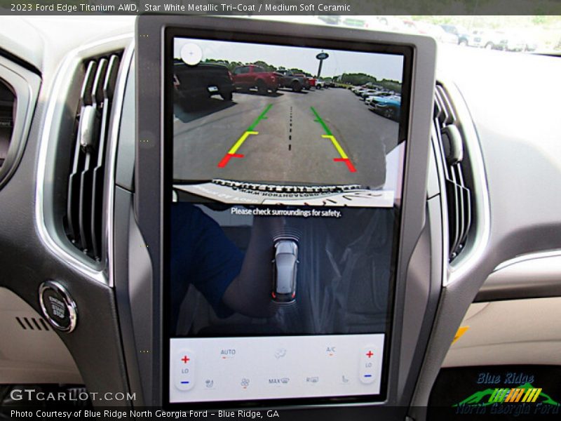 Star White Metallic Tri-Coat / Medium Soft Ceramic 2023 Ford Edge Titanium AWD
