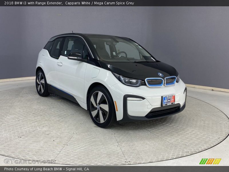 Capparis White / Mega Carum Spice Grey 2018 BMW i3 with Range Extender