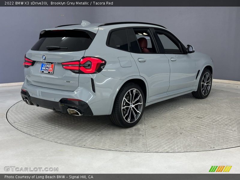 Brooklyn Grey Metallic / Tacora Red 2022 BMW X3 sDrive30i