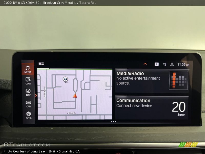 Brooklyn Grey Metallic / Tacora Red 2022 BMW X3 sDrive30i