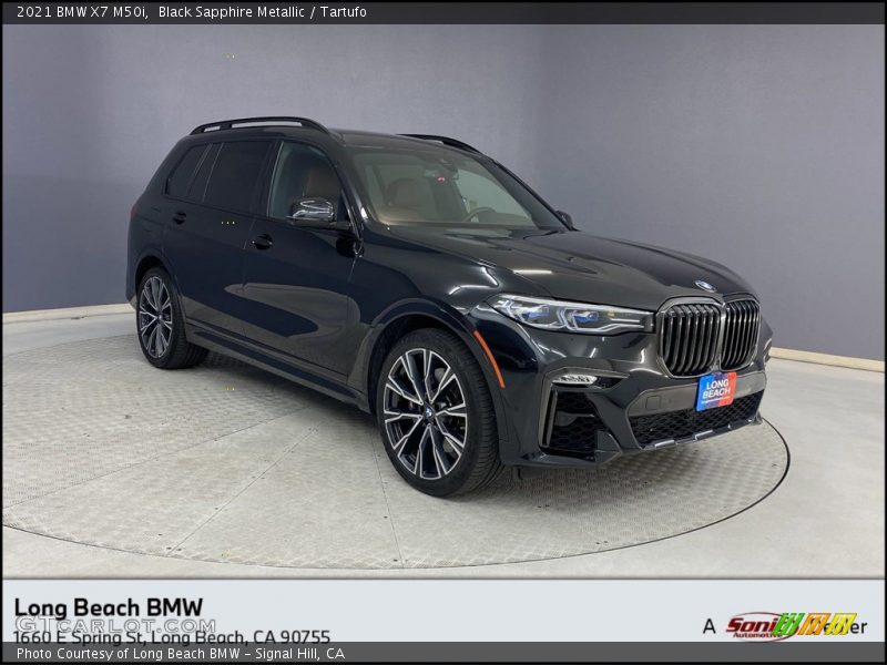 Black Sapphire Metallic / Tartufo 2021 BMW X7 M50i