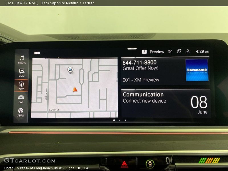 Black Sapphire Metallic / Tartufo 2021 BMW X7 M50i