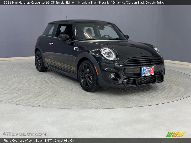 Midnight Black Metallic / Dinamica/Carbon Black Double Stripe 2021 Mini Hardtop Cooper 1499 GT Special Edition