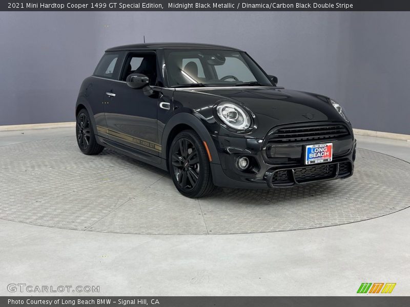 Midnight Black Metallic / Dinamica/Carbon Black Double Stripe 2021 Mini Hardtop Cooper 1499 GT Special Edition
