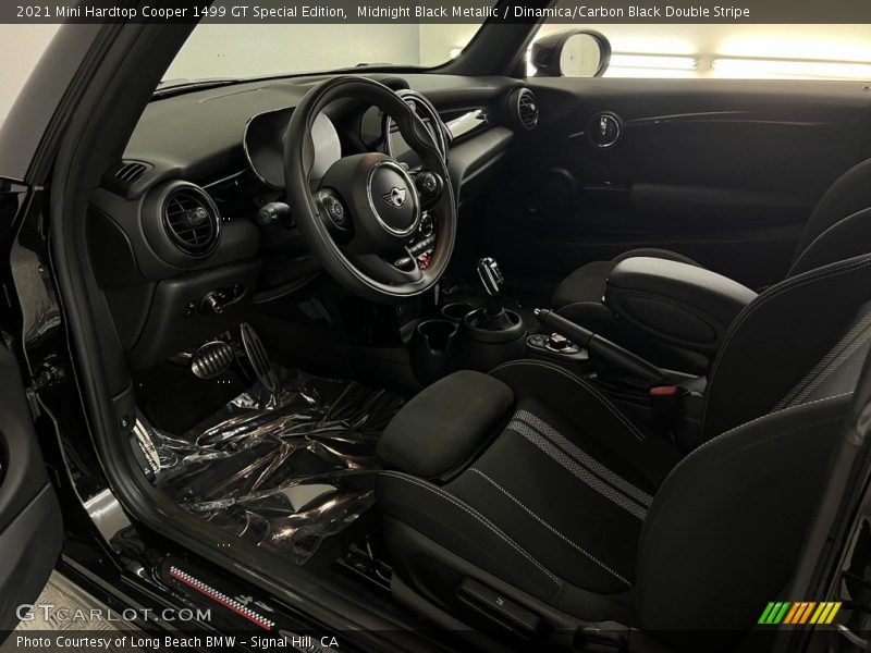 Midnight Black Metallic / Dinamica/Carbon Black Double Stripe 2021 Mini Hardtop Cooper 1499 GT Special Edition