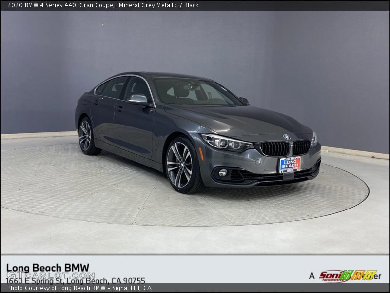 Mineral Grey Metallic / Black 2020 BMW 4 Series 440i Gran Coupe